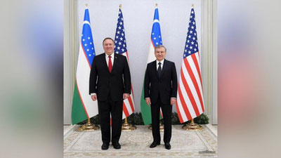 Изрображение 'Глава Узбекистана и Госсекретарь США обсудили вопросы практического сотрудничества'