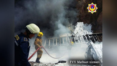 Изрображение 'На перевале "Камчик" два человека погибли в горящем бензовозе'