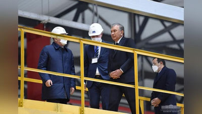 Изрображение 'Шавкат Мирзиёев ознакомился с технологическим процессом на ТМЗ (фото)'