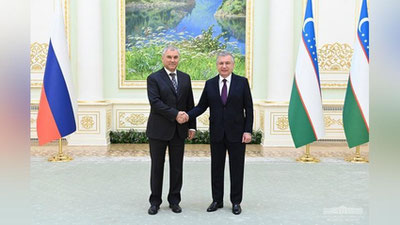 Изрображение 'Президент Узбекистана принял Председателя Госдумы РФ Вячеслава Володина'