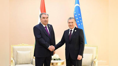 Изрображение 'Главы Узбекистана и Таджикистана обсудили укрепление стратегического партнерства'