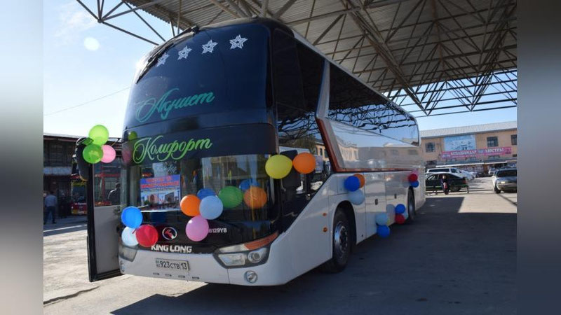 Изрображение 'ОТКРЫЛСЯ АВТОБУСНЫЙ РЕЙС ТУРКЕСТАН - САМАРКАНД'