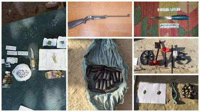 Изрображение 'Найдены пистолет, патроны, марихуана и металлоискатель: оперативное мероприятие в Нурабаде'