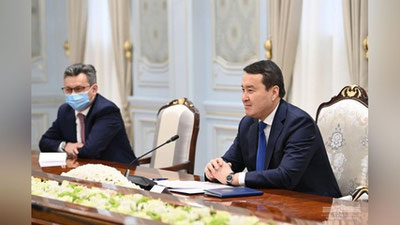 Изрображение 'Шавкат Мирзиёев принял Премьер-министра Республики Казахстан Алихана Смаилова'