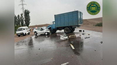 Изрображение 'В Наманганской области столкнулись грузовик и "Нексия", погиб 1 человек'