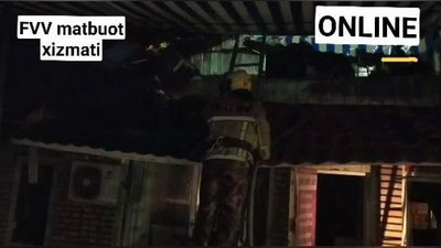 Изрображение 'В Яшнабадском районе горело кафе (видео)'