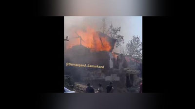 Изрображение 'В Самарканде сгорели пять домов (видео)'