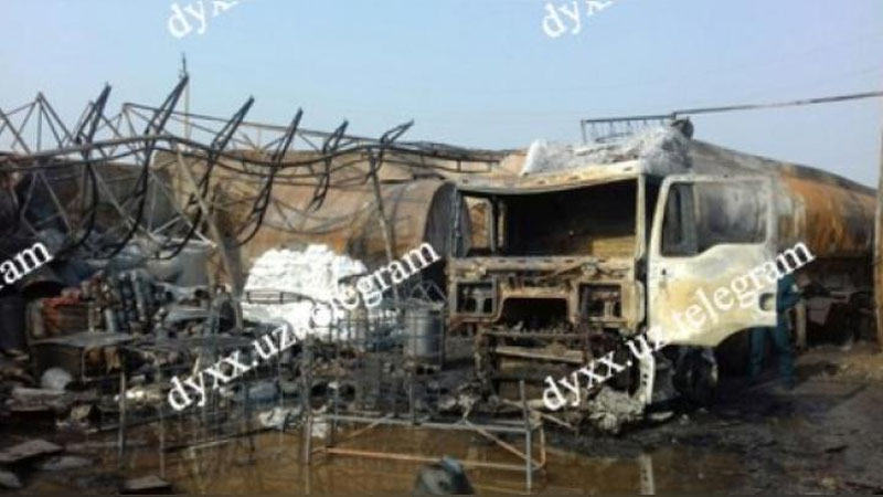 Изрображение 'ПОЖАР В ЛАКОКРАСОЧНОМ ЦЕХЕ ПОД АНДИЖАНОМ ПОПАЛ НА ВИДЕО'