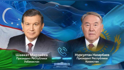 Изрображение 'ШАВКАТ МИРЗИЁЕВ ПЕРЕГОВОРИЛ ПО ТЕЛЕФОНУ С НУРСУЛТАНОМ НАЗАРБАЕВЫМ'