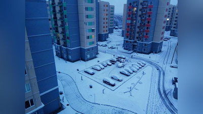 Изрображение 'Фото, видео: Снежный день в Ташкенте и Самарканде'