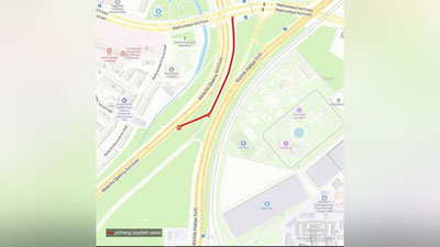 Изрображение 'Участок улицы Абдуллы Кадыри при съезде на МКАД закрыт на ремонт'