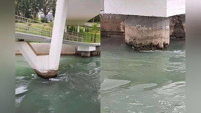 Изрображение 'АО "Узбекистон темир йуллари" прокомментировало фотографии моста в парке "Навруз"'