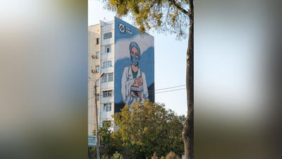 Изрображение 'Как появилось самое большое граффити в Узбекистане: видео'