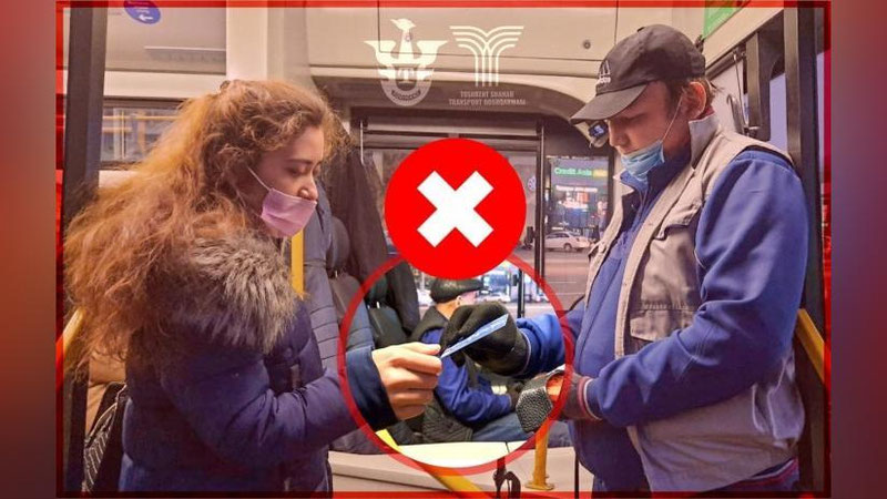 Изрображение 'Пассажиров автобусов в Ташкенте призвали не отдавать карту для оплаты кондуктору'
