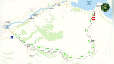Изрображение 'В направлении Чимгана временно организовали одностороннее движение'