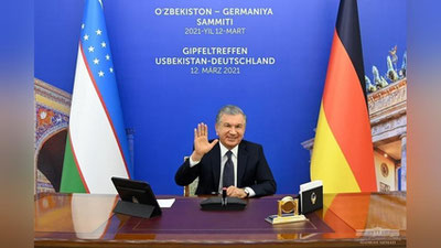Изрображение 'Президент Узбекистана и Канцлер Германии провели онлайн переговоры'