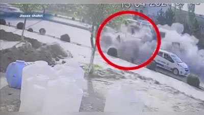 Изрображение 'Из-за взрыва баллона на мусоровозе в Джизаке мальчик остался без ног (видео)'