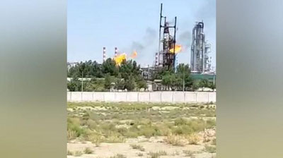 Изрображение 'Стали известны подробности пожара на нефтегазовом производстве в Гузаре'