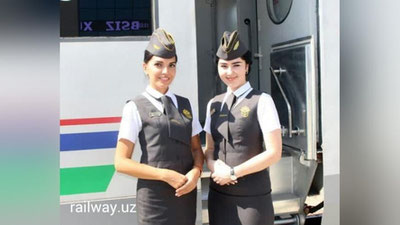 Изрображение 'В Узбекистане проведут конкурсный отбор девушек на должность проводниц поездов Afrosiyob'