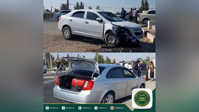 Изрображение 'ДТП в Кашкадарье с участием "Кобальта" и "Ласетти" попало на видео'