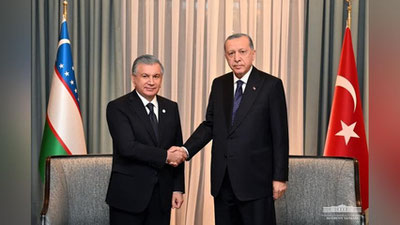 Изрображение 'Главы Узбекистана и Турции провели встречу в Стамбуле'