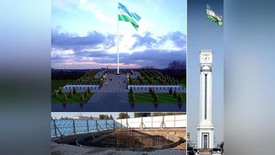 Изрображение 'Гигантскому флагштоку - быть: история в Карши получила продолжение'