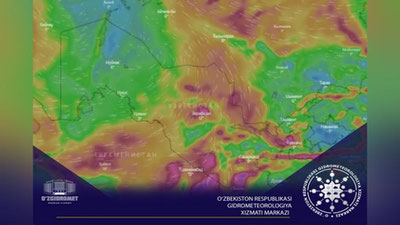 Изрображение 'Узгидромет предупредил об усилении ветра в ближайшие дни'