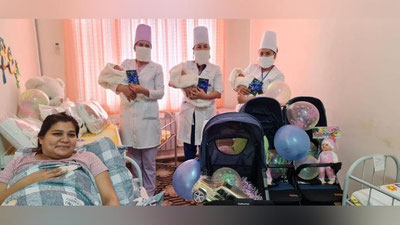 Изрображение 'В Гулистане на свет появились тройняшки'