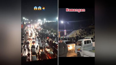 Изрображение 'В МВД отреагировали на видео о "перекрытой дороге в Намангане"'