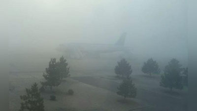 Изрображение 'С утра два самолета перенаправили на запасной аэропорт из-за тумана в Ферганской долине'