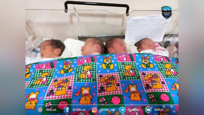 Изрображение 'В Ташкенте родились четверняшки: ГУВД поздравило счастливого отца'