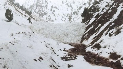 Изрображение 'Узгидромет объявил лавинную опасность в горных районах'