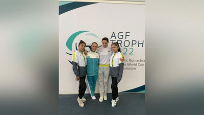 Изрображение 'Гимнастка Дильдора Арипова завоевала бронзу на этапе Кубка мира в Баку'