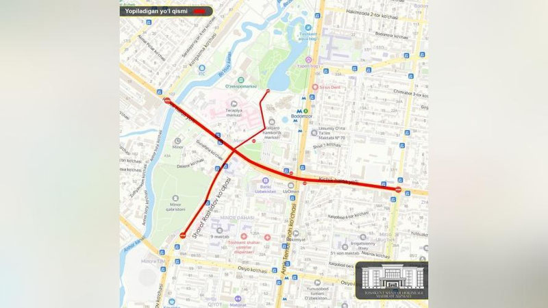Изрображение 'Утром в воскресенье в Ташкенте перекроют некоторые участки дорог из-за чемпионата по триатлону'