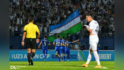 Изрображение 'Сборная Узбекистана успешно стартовала на домашнем Кубке Азии U-23'
