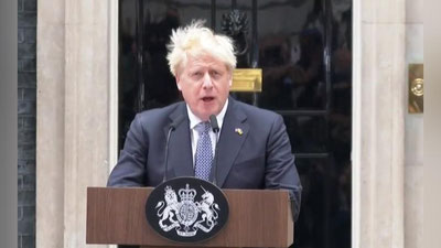 Изрображение 'Британский премьер Борис Джонсон официально объявил о своей отставке'