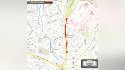 Изрображение 'Часть улицы Ахмада Дониша закроют на ночь из-за строительства нового перехода'