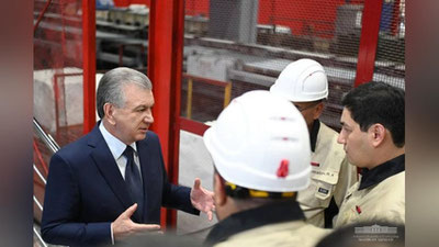 Изрображение 'Глава государства посетил Узметкомбинат (фото)'
