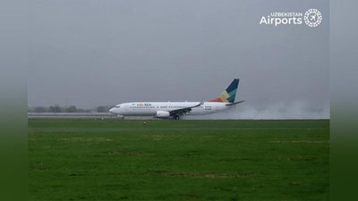 Изрображение 'В Ташкенте впервые приняли чартерный рейс египетской авиакомпании из Шарм-эш-Шейха'