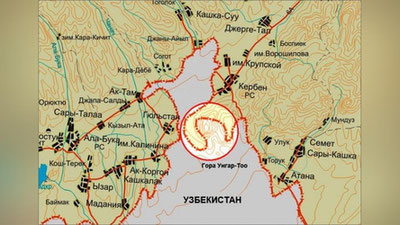 Изрображение 'Гора Унгор-Тепа перейдет к Кыргызстану, однако узбекская стороны получит к ней доступ'