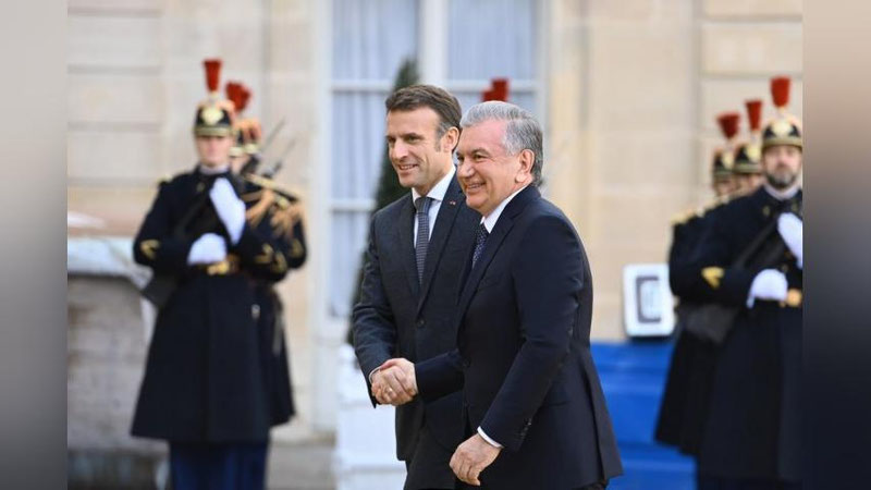 Изрображение 'В Париже принято Совместное заявление глав Узбекистана и Франции'