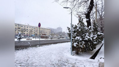 Изрображение 'В Ташкенте снег, туман и гололедица: погода на 10 января'