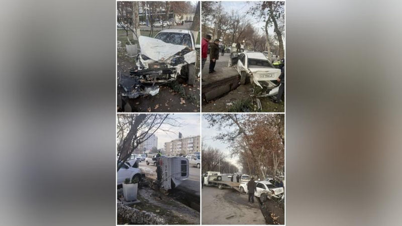 Изрображение 'ДТП с участием трех автомобилей на Чиланзаре: пострадал водитель Labo (видео)'