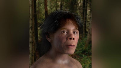 Изрображение 'Китайские ученые показали облик мальчика-неандертальца, найденного в пещере на территории Узбекистана'