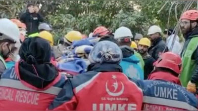 Изрображение 'Новый рекорд спасения: в Турции вытащили 2-летнюю девочку спустя 122 часа после обрушения здания'