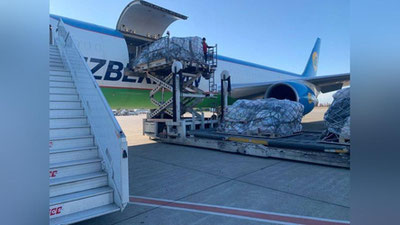 Изрображение 'Узбекистан направил 6-й по счету гуманитарный груз турецкому народу'