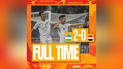 Изрображение 'Сборная Узбекистана успешно стартовала на Кубке Азии по футболу U-20'