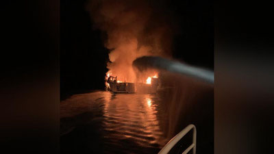 Изрображение 'Найдены тела 25 погибших при пожаре на судне в Калифорнии'