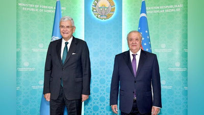 Изрображение 'В Ташкент прибыл Председатель 75-й сессии Генассамблеи ООН'