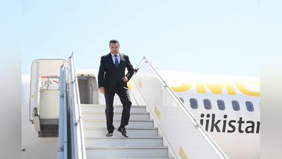 Изрображение 'Премьер-министр Таджикистана прибыл в Ташкент'